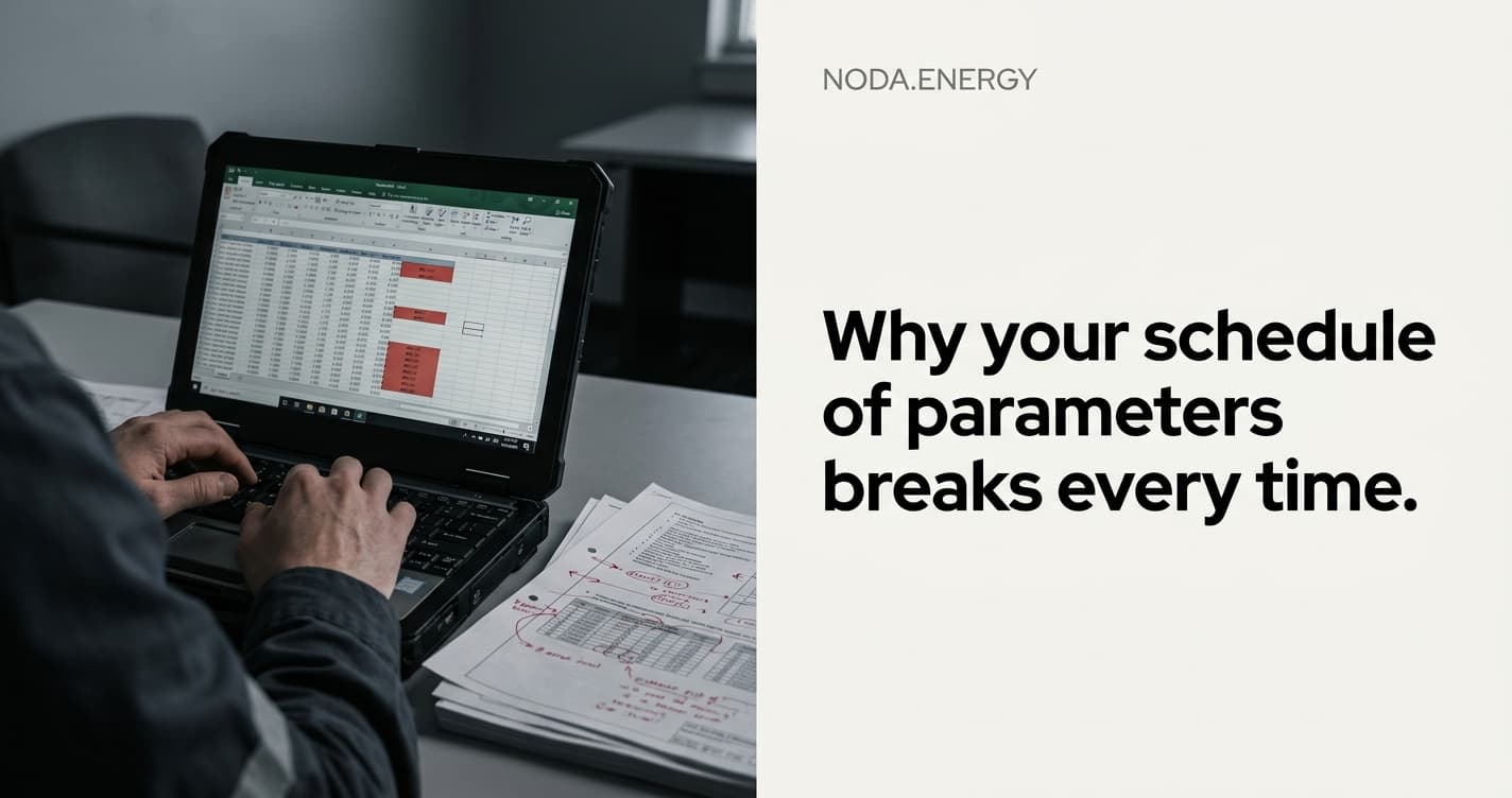 Why your schedule of parameters breaks every time the operator sends a revision